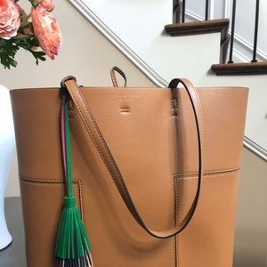 Tory Burch Leather Tote Work/Baby Bag